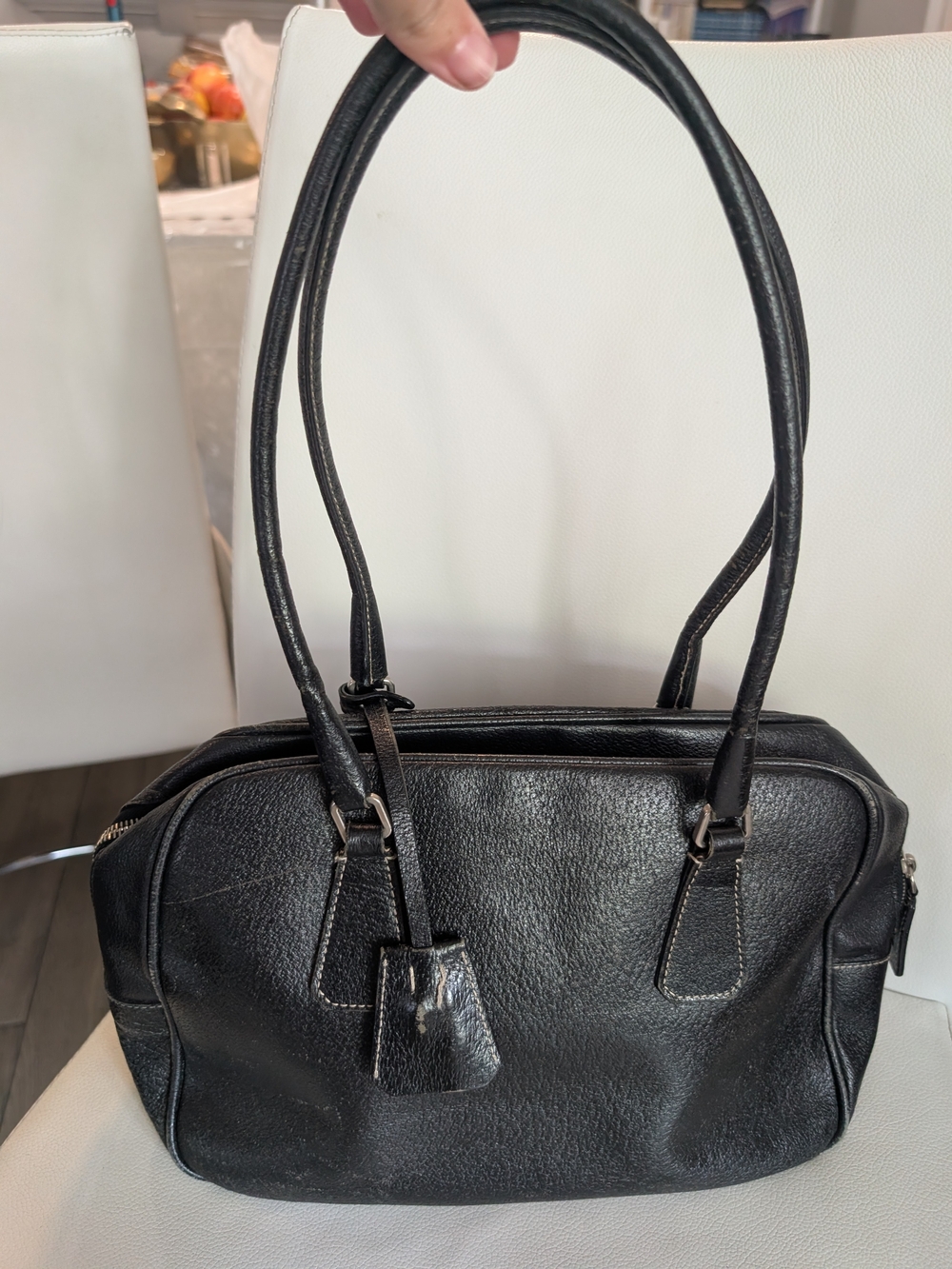 Prada Black Leather Shoulder Bag - Picture 8 of 8